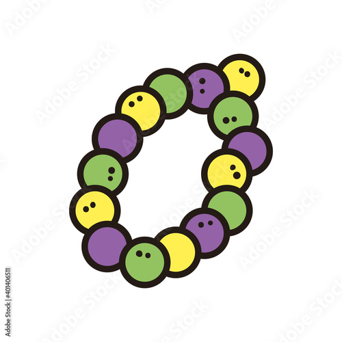 mardi gras bracelet vector design