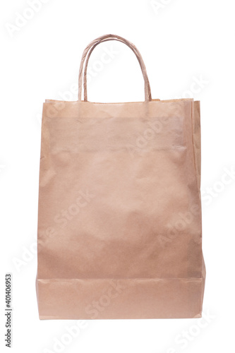 Blank paper bag with handles
