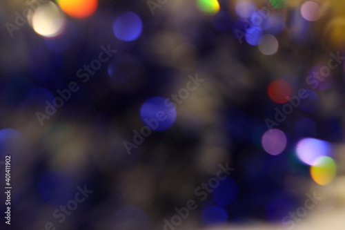 abstract bokeh background, boke blue and multi-colored, background, Blurred Photo bokeh of colorful, defocused green lights background photo © Ксения Симирей
