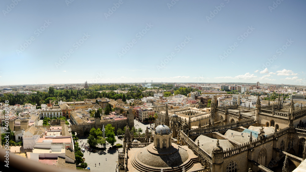 Panorama of Sevilla from the Giralda tower