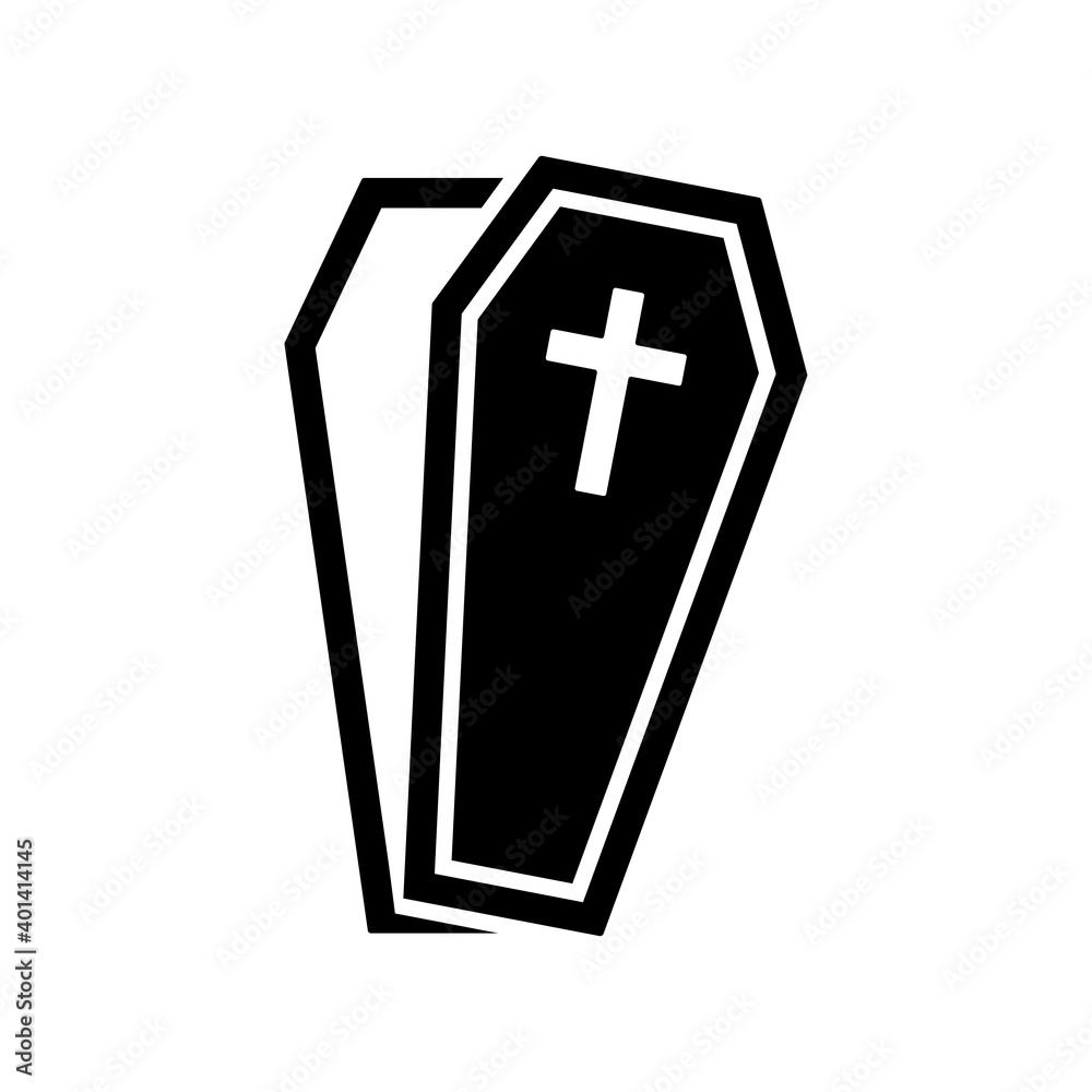 coffin icon vector illustration design coffin icon vector illustration design