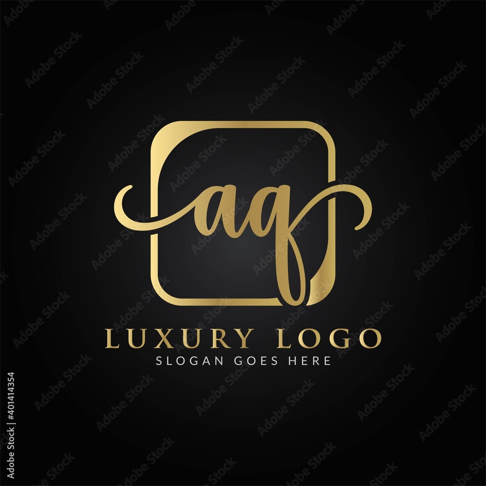 Initial AQ letter Logo Design vector Template. Creative Luxury Letter AQ Logo Design Initial AQ letter Logo Design vector Template. Creative Luxury Letter AQ Logo Design