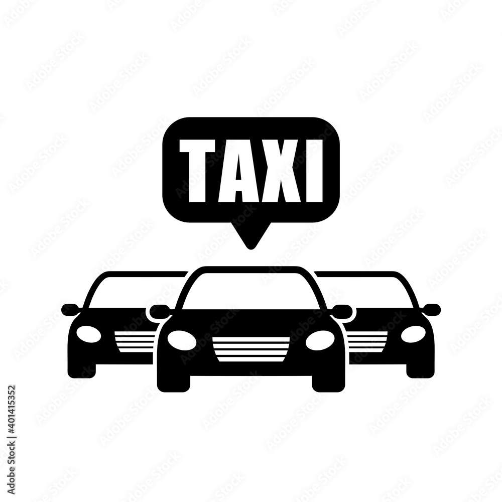 Taxi cars icon. Taxi symbol logo isolated on white background Taxi cars icon. Taxi symbol logo isolated on white background