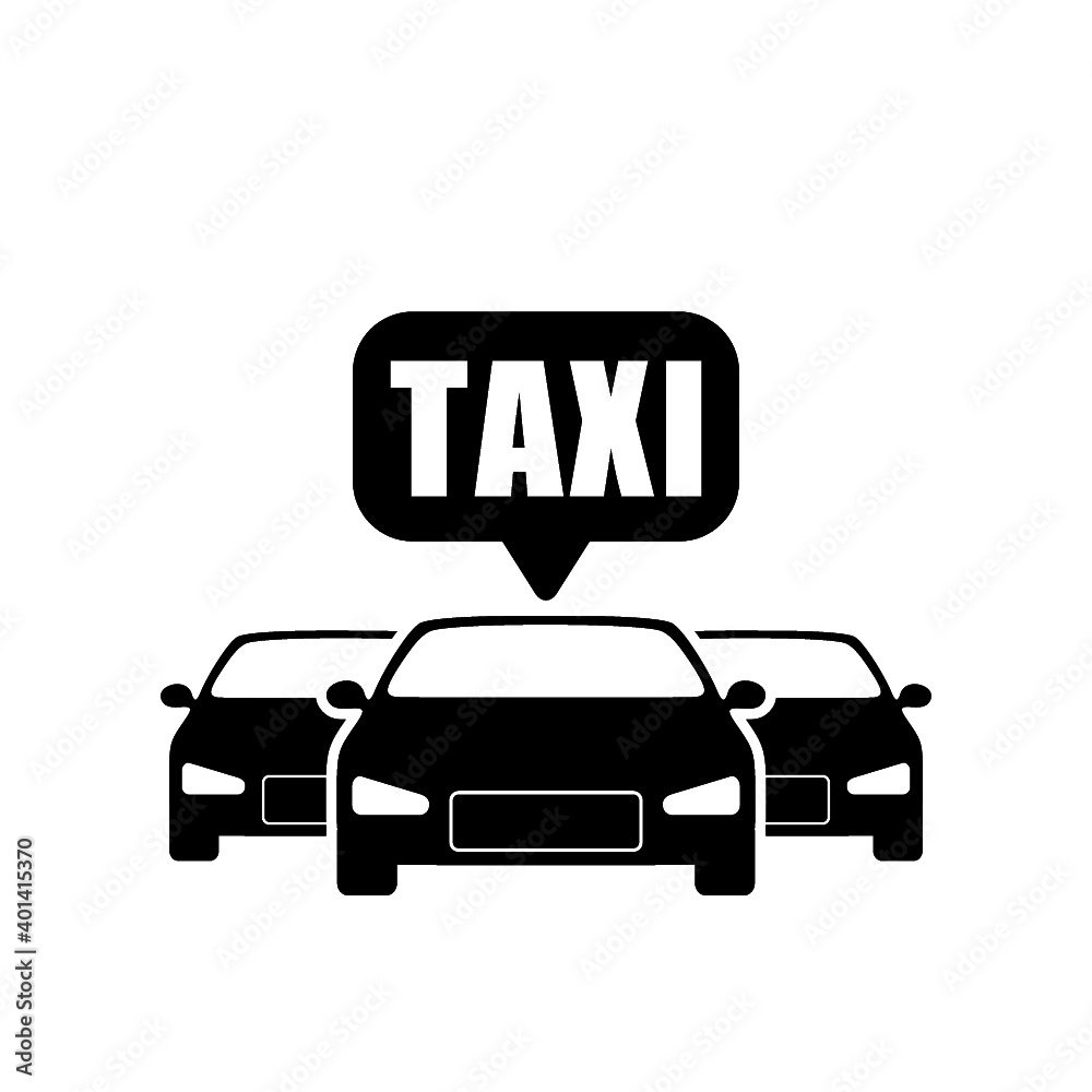 Taxi cars icon. Taxi symbol logo isolated on white background