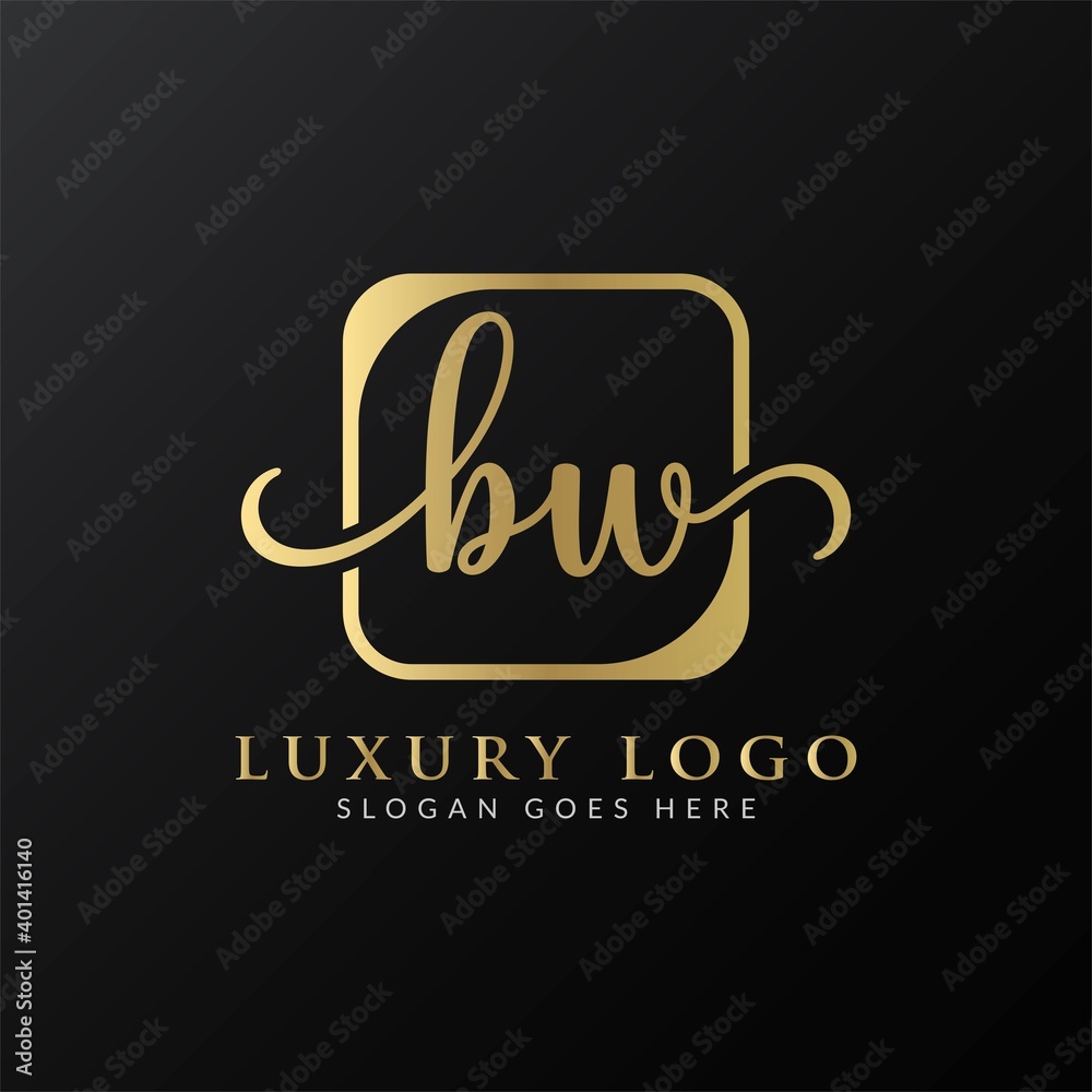 Initial BW Letter Logo Creative Modern Typography Vector Template. Creative Luxury Letter BW Logo Vector. Initial BW Letter Logo Creative Modern Typography Vector Template. Creative Luxury Letter BW Logo Vector.