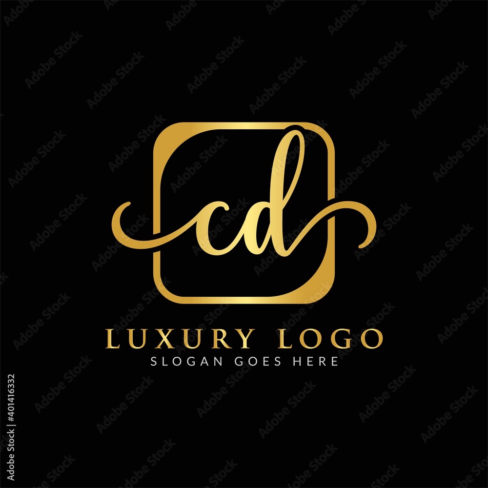 Initial CD Letter Logo Creative Modern Typography Vector Template ...