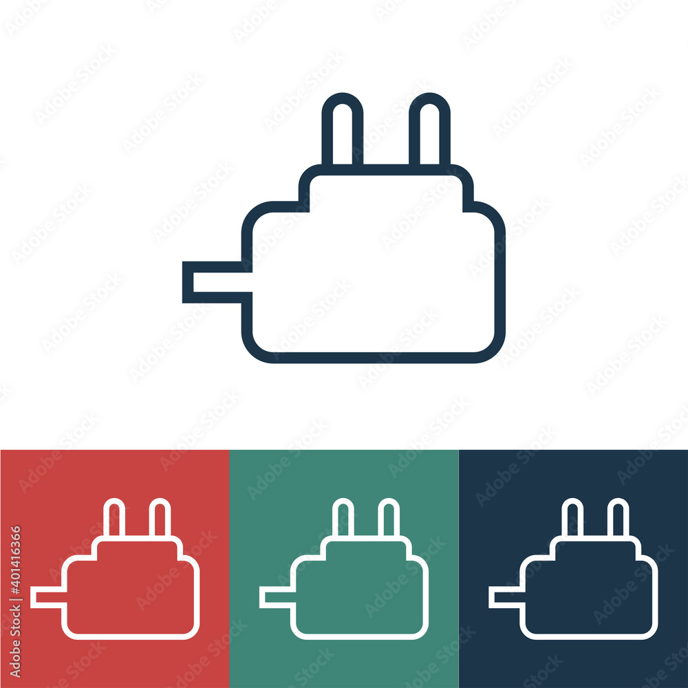 Linear vector icon with charging for phone Linear vector icon with charging for phone