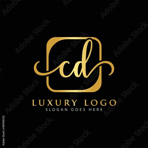 Initial CD Letter Logo Creative Modern Typography Vector Template. Creative Luxury Letter CD Logo Vector.