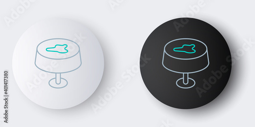 Line Stain on the tablecloth icon isolated on grey background. Colorful outline concept. Vector.