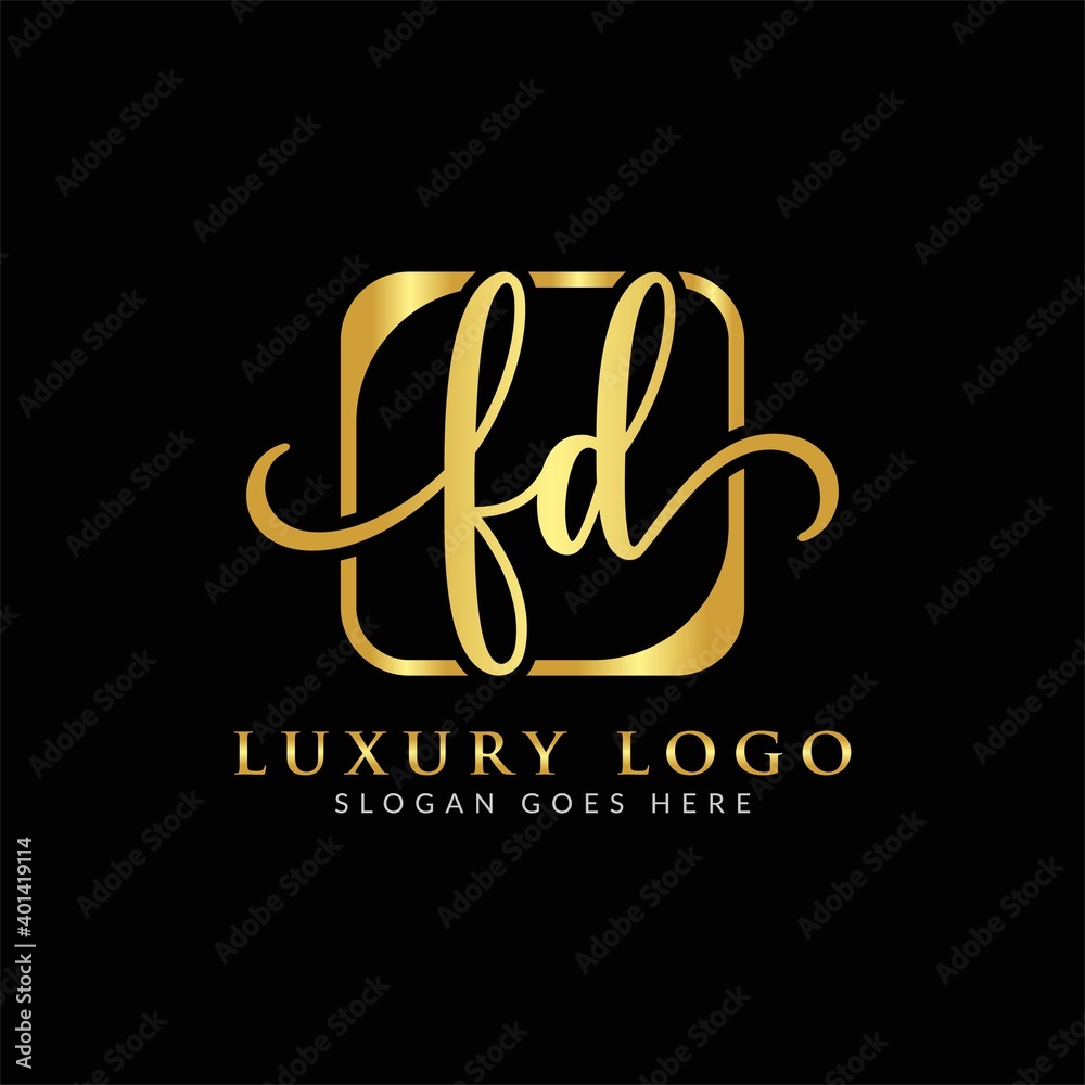 Initial FD Letter Logo With Creative Modern Business Typography Vector Template. Creative Letter FD Logo Vector Initial FD Letter Logo With Creative Modern Business Typography Vector Template. Creative Letter FD Logo Vector