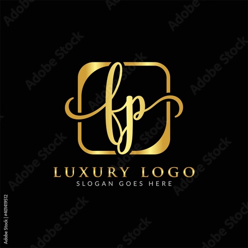 Initial FP Letter Logo With Creative Modern Business Typography Vector Template. Creative Letter FP Logo Vector photo