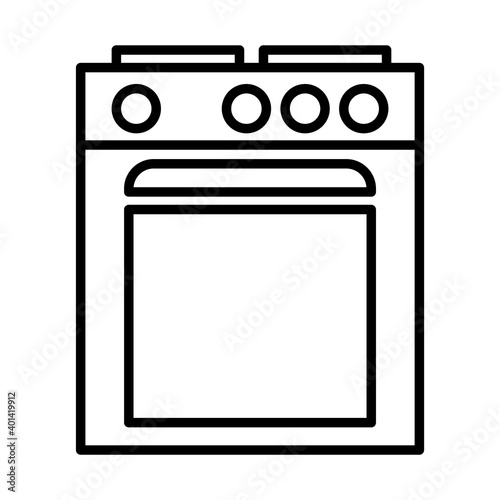 kitchen stove icon, line style