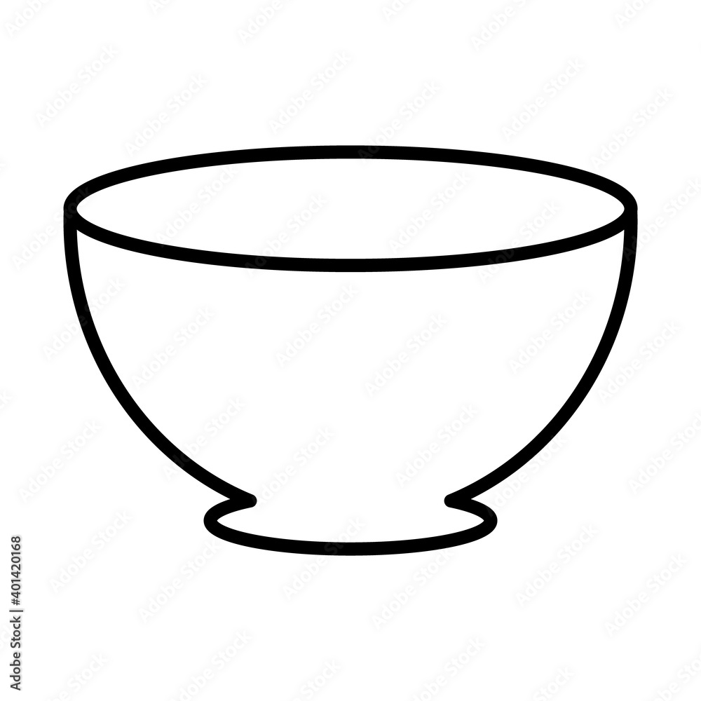 kitchen elements design, mixing bowl icon, line style kitchen elements design, mixing bowl icon, line style