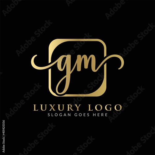 Initial GM Letter Logo Creative Modern Typography Vector Template. Creative Luxury Letter GM logo Design