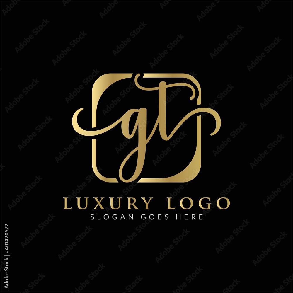 Initial GT Letter Logo Creative Modern Typography Vector Template. Creative Luxury Letter GT logo Design Initial GT Letter Logo Creative Modern Typography Vector Template. Creative Luxury Letter GT logo Design