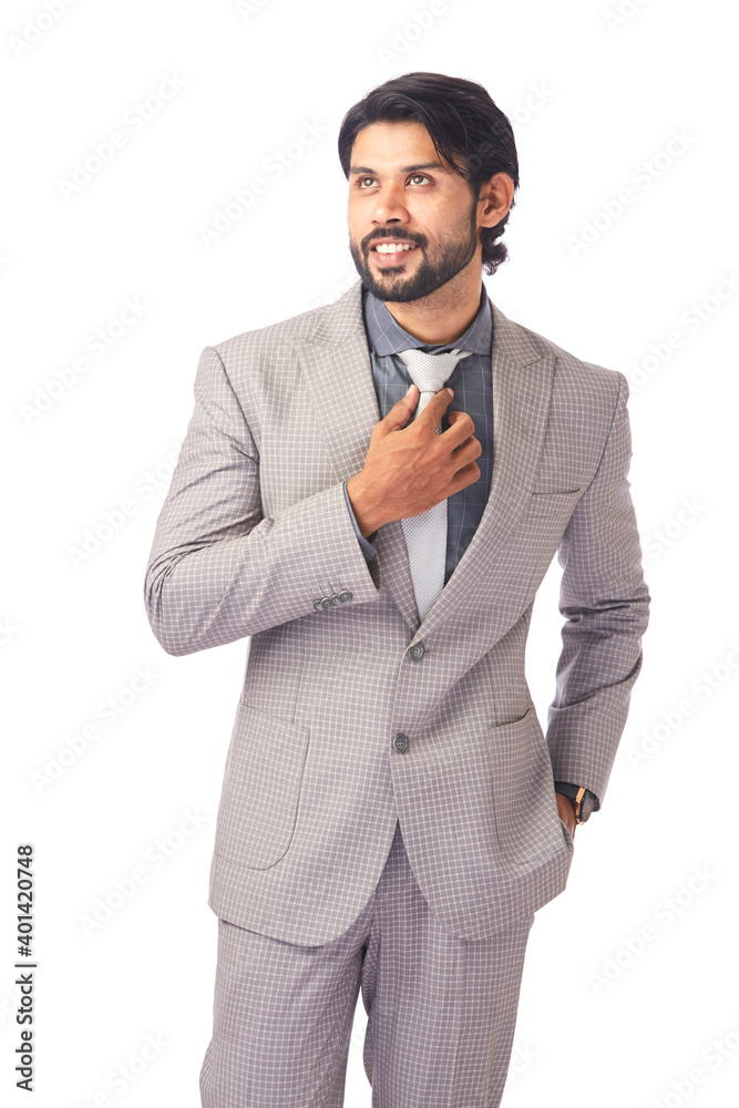Confident and successful Young businessman on white background. Confident and successful Young businessman on white background.