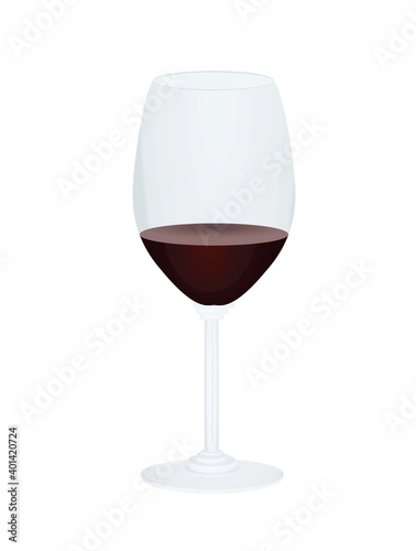 Red wine glass. vector illustration