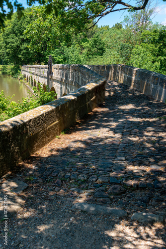 l Argent Double over the Canal du Midi in the South of France. This structure is for flood prevention.