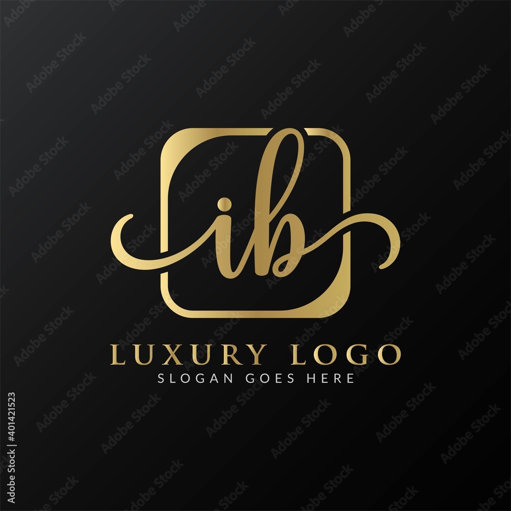 Initial IB letter Logo Design vector Template. Abstract Luxury Letter IB logo Design Initial IB letter Logo Design vector Template. Abstract Luxury Letter IB logo Design