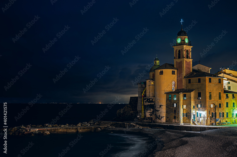 The essence of Camogli by night - The Castle on the bech