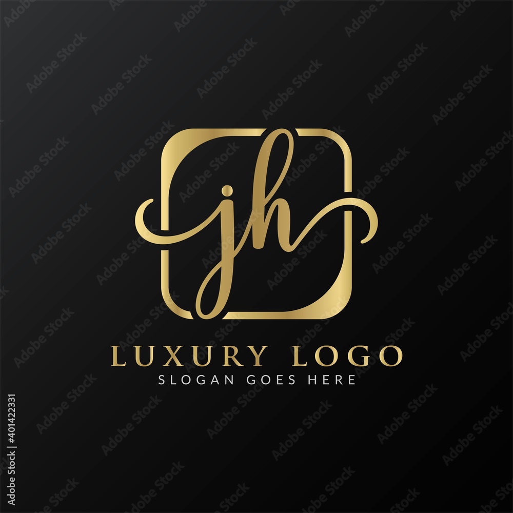 Creative letter JH Logo Design Vector Template. Initial Luxury Letter JH Logo Design Creative letter JH Logo Design Vector Template. Initial Luxury Letter JH Logo Design
