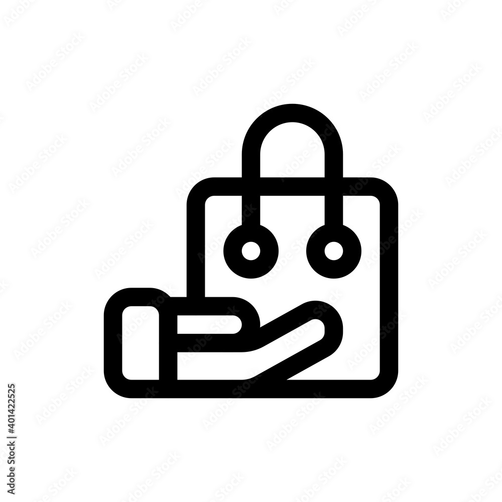 Sale Bag e-commerce buyer costumer Outline Icon, Logo, Vector Sale Bag e-commerce buyer costumer Outline Icon, Logo, Vector