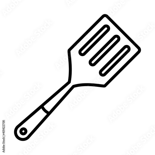 kitchen elements design, spatula icon, line style