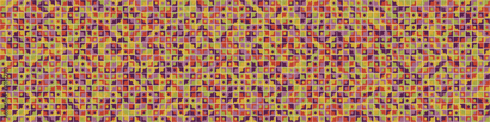 Fototapeta premium Abstract Geometric Pattern generative computational art illustration