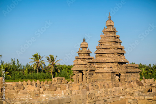 Ancient Shore temple of Mahabalipuram, Tamil Nadu, India