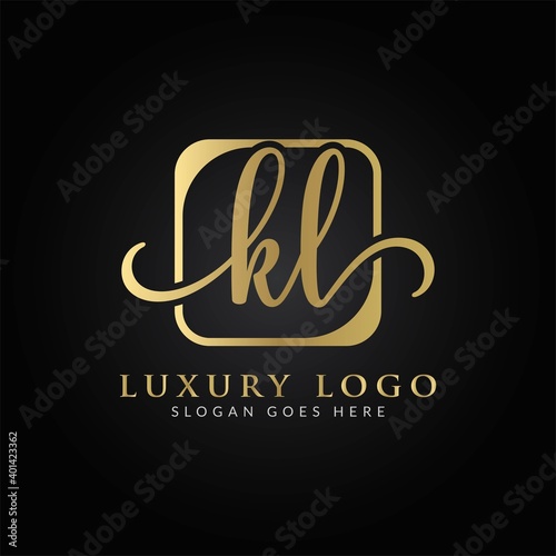 Linked Letter KL Logo Design vector Template. Creative Abstract KL Luxury Logo Design Vector Illustration