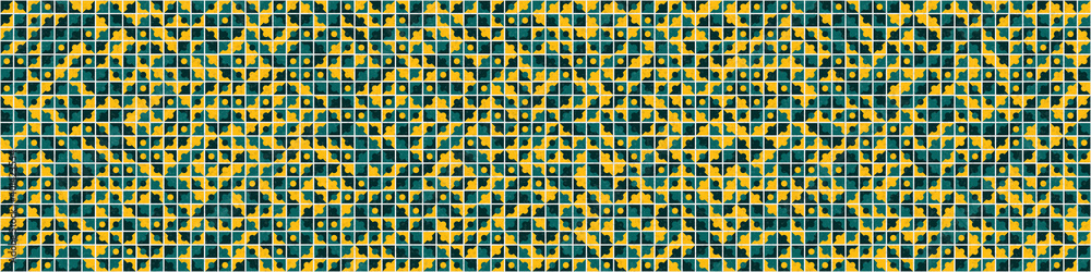 Fototapeta premium Abstract Geometric Pattern generative computational art illustration