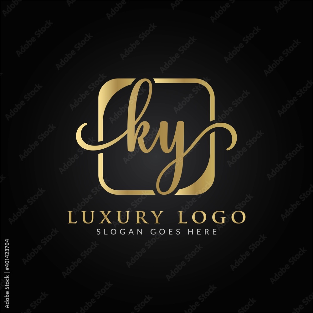 Linked Letter KY Logo Design vector Template. Creative Abstract KY Luxury Logo Design Vector Illustration Linked Letter KY Logo Design vector Template. Creative Abstract KY Luxury Logo Design Vector Illustration