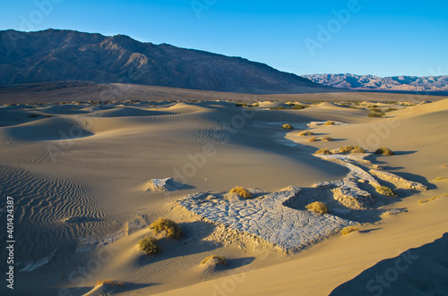 Принти на полотні Sunrise and sand dunes near Stovepipe Wells, Death Valley National Park