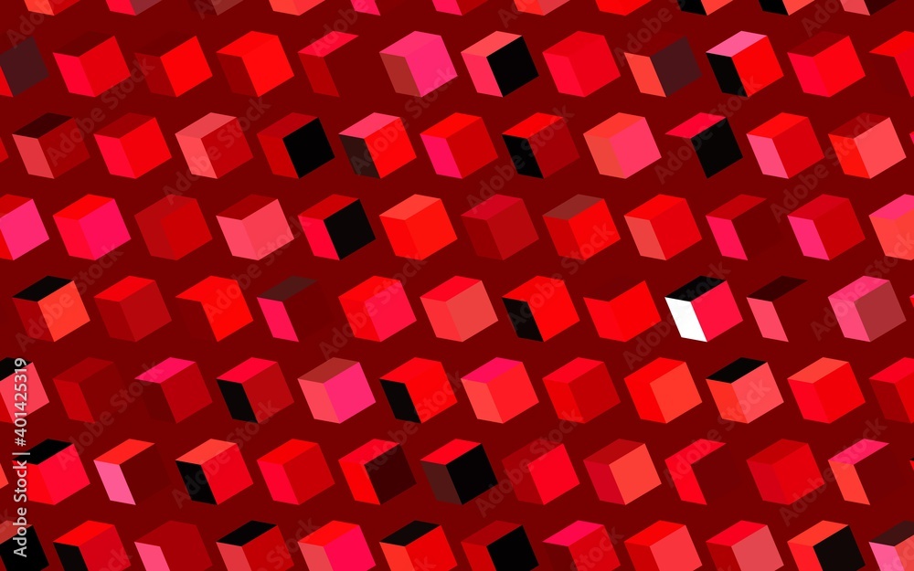 Fototapeta premium Dark Red vector layout with lines, rectangles.