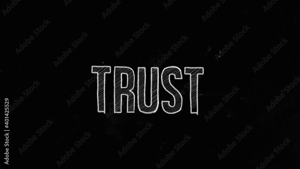 Trust Concept Written On Blackboard Trust Concept Written On Blackboard