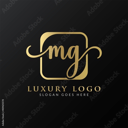 Initial MG letter Logo Design vector Template. Luxury Letter MG logo Design