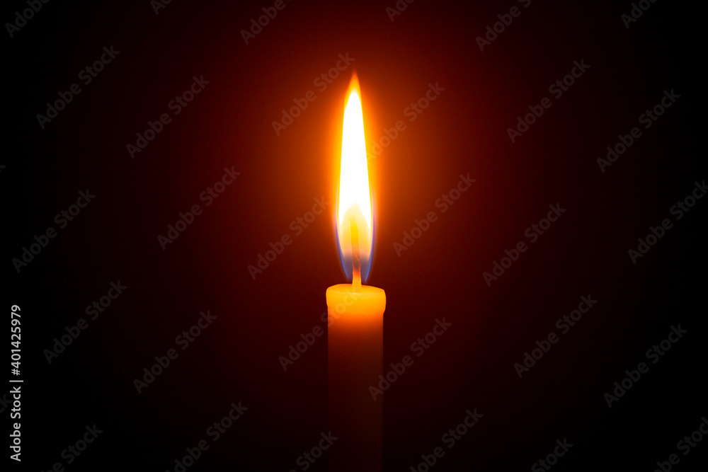 Candle light on black background ,Candle, Flame, Black Background, Candlelight, Single Object,Single lit candle with quite flame ,Candle, Flame, Fire - Natural Phenomenon, Copy Space, Candlelight