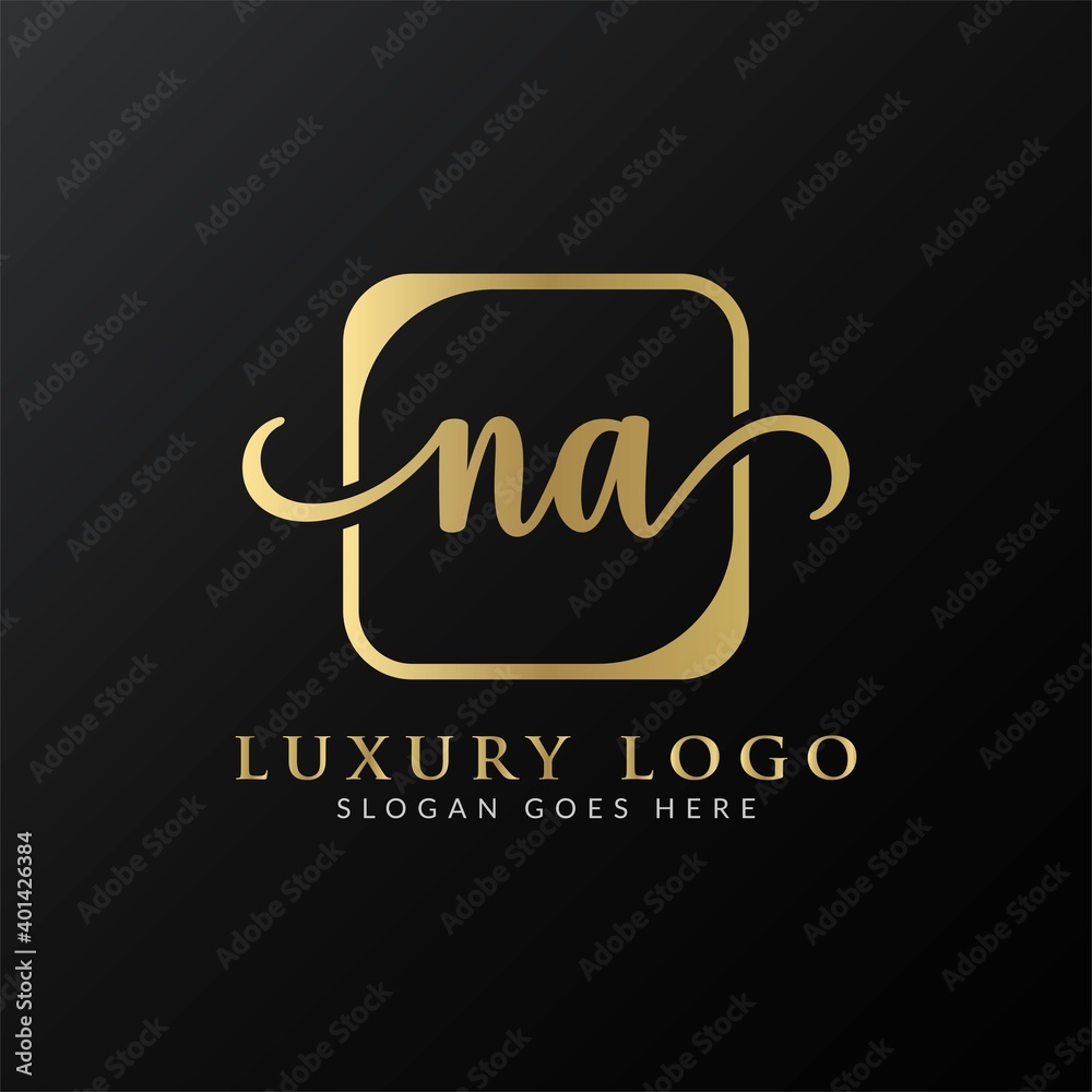 Initial Letter NA Logo Design Vector Template. NA Letter Logo Design