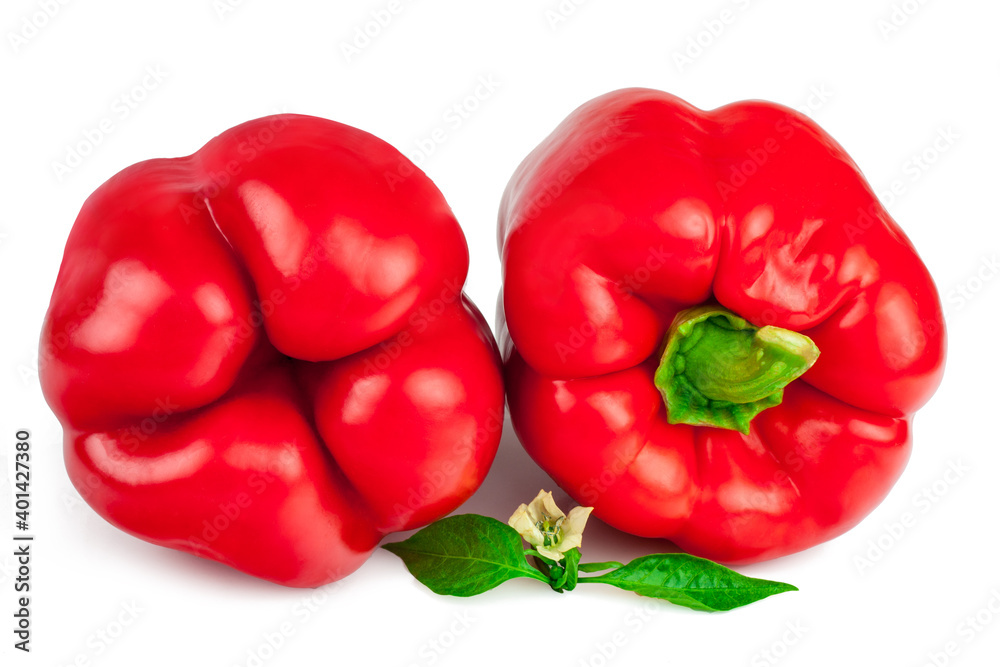 Sweet peppers on white background Sweet peppers on white background