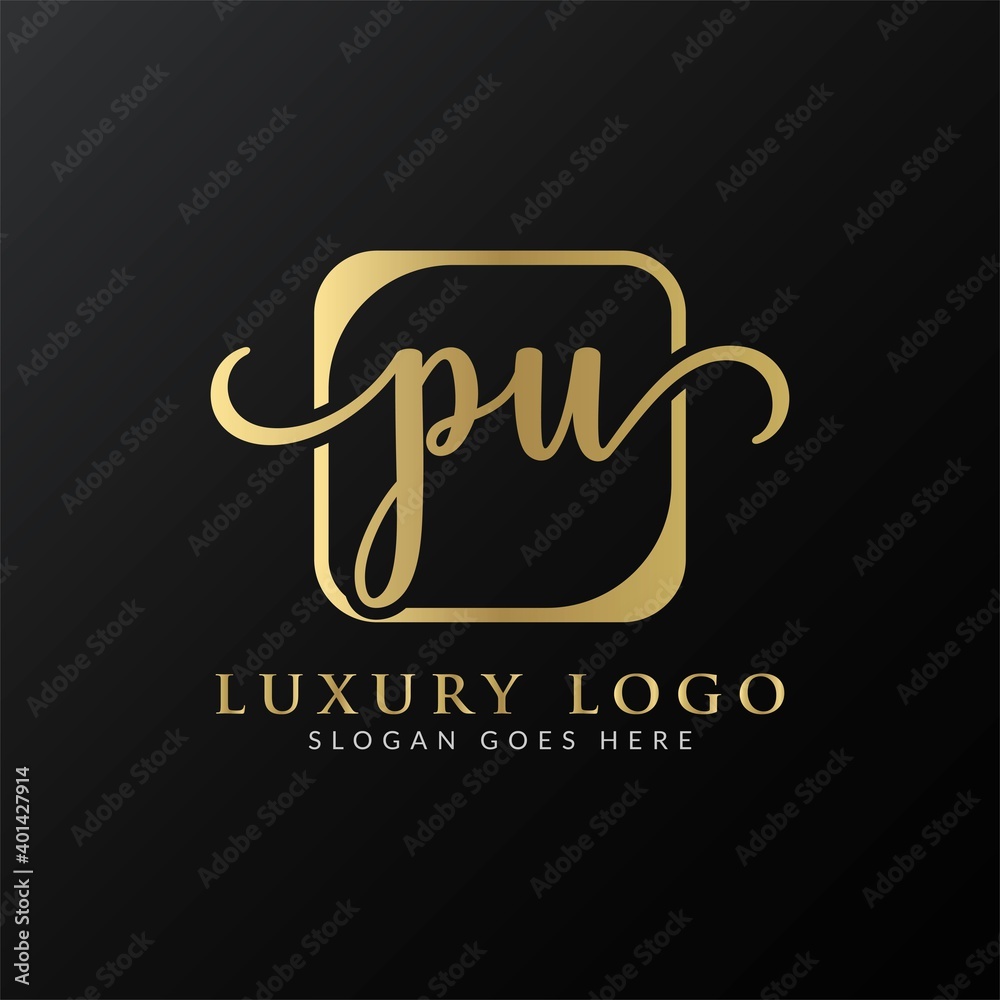 Initial PU Letter Logo Design Modern Typography Vector Template. Creative Luxury PU Logo Vector. Initial PU Letter Logo Design Modern Typography Vector Template. Creative Luxury PU Logo Vector.