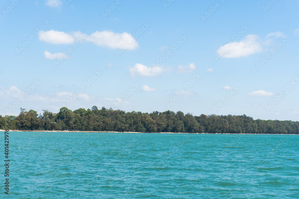 Sea and clear sky nature background