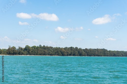 Sea and clear sky nature background