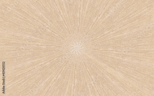 Abstract light wood marquetry in sunburst pattern