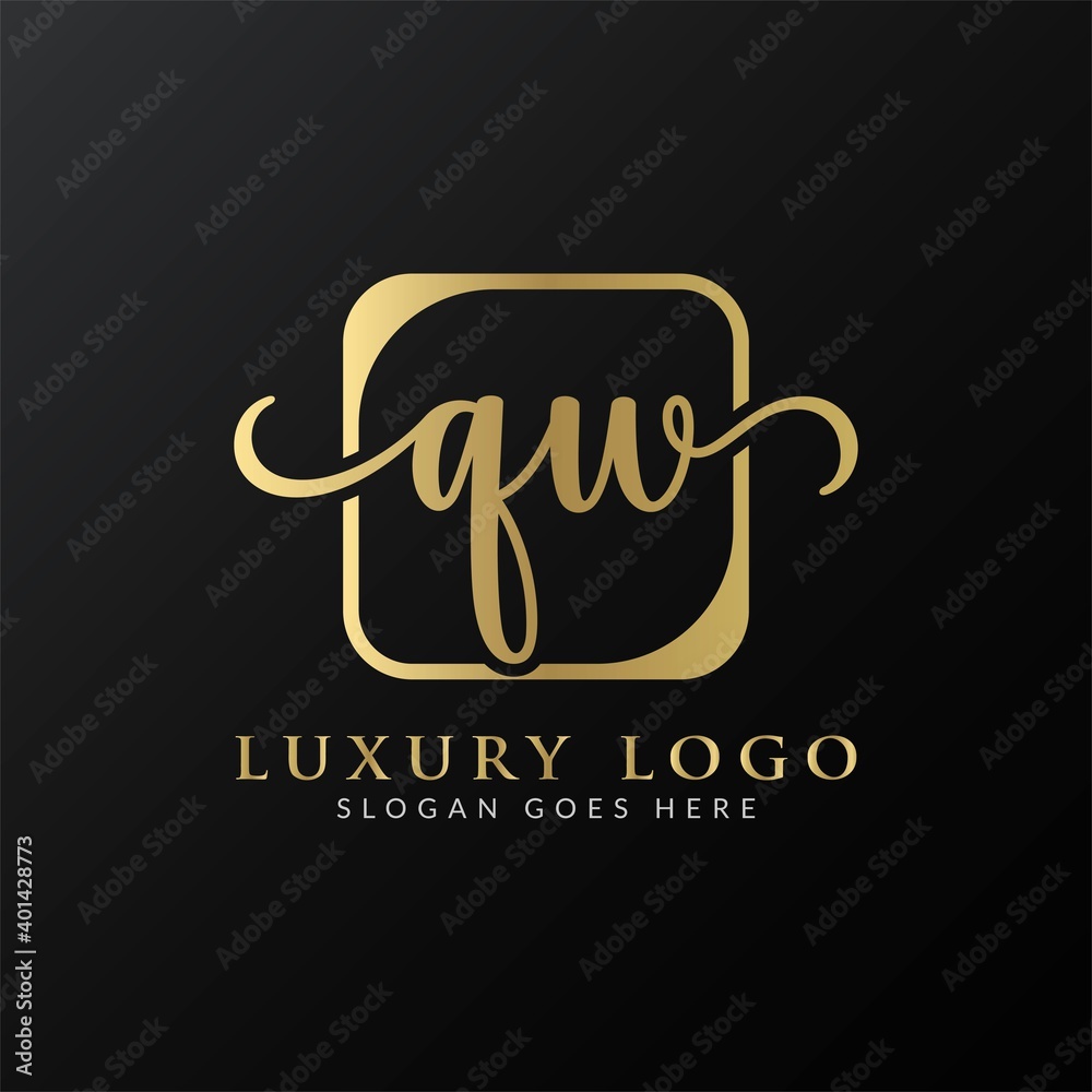 Initial Letter QW Logo Design Vector Template. Modern Luxury QW Letter Logo Design Initial Letter QW Logo Design Vector Template. Modern Luxury QW Letter Logo Design