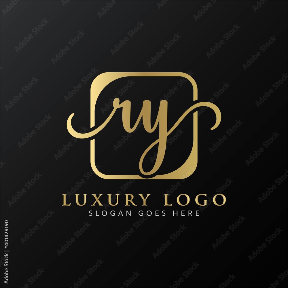 Initial ry letter Logo Design Modern Typography Vector Template. Creative Luxury letter ry logo design. Initial ry letter Logo Design Modern Typography Vector Template. Creative Luxury letter ry logo design.