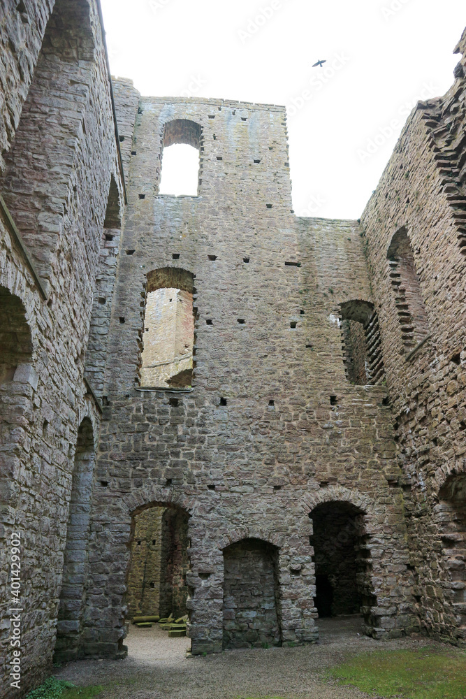 inside view of ruins of the castle Borgholm on Oland island in Sweden inside view of ruins of the castle Borgholm on Oland island in Sweden