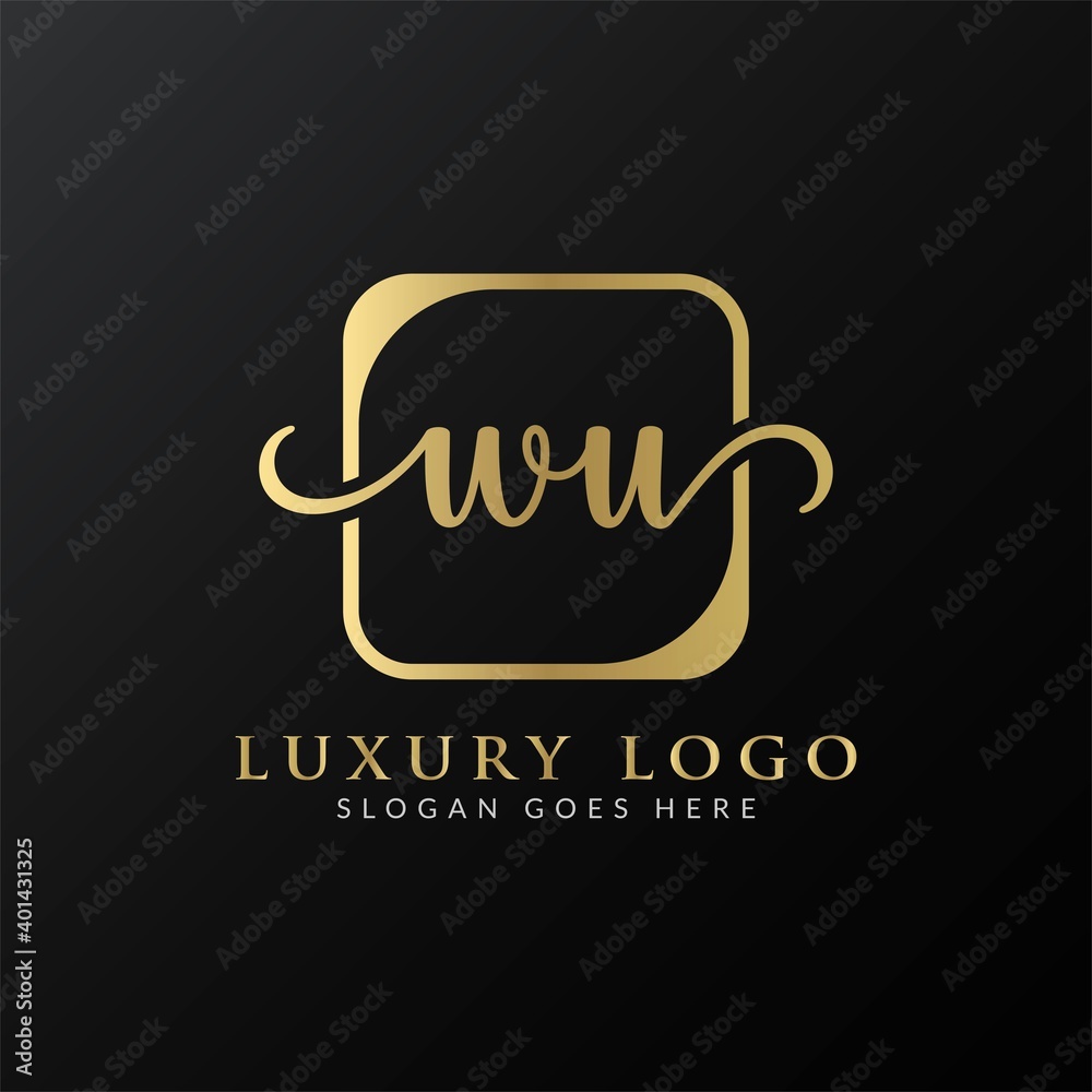 Creative letter WU Logo Design Vector Template. Initial Luxury Letter WU Logo Design Creative letter WU Logo Design Vector Template. Initial Luxury Letter WU Logo Design