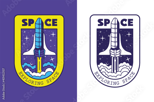 badge of a two spaceship