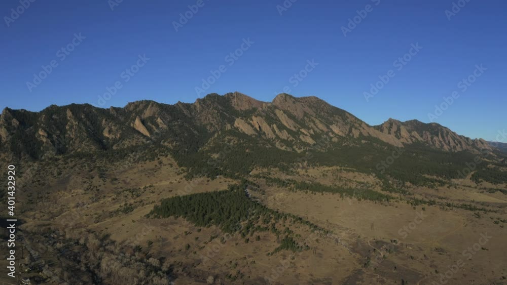 epic aerial view of chautauqua flat irons in boulder colorado