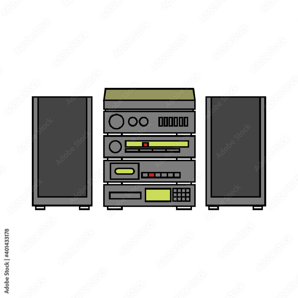 vector dvd and music hi-fi player isolated on a white background in EPS10 vector dvd and music hi-fi player isolated on a white background in EPS10